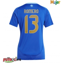 Camiseta Argentina Cristian Romero #13 Visitante Equipación para mujer Copa America 2024 manga corta